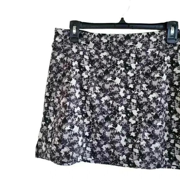 Tranquility by Colorado Women's Black & White Floral Poly/Spandex Active Skirt S - Picture 5 of 13